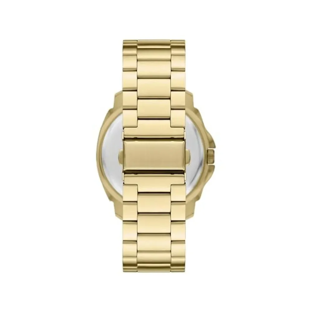 Folio Men Three-Hand Gold-Tone Watch with bracelets